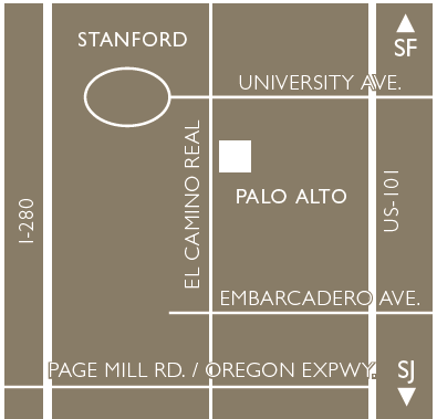 The Clement Hotel - Palo Alto Map